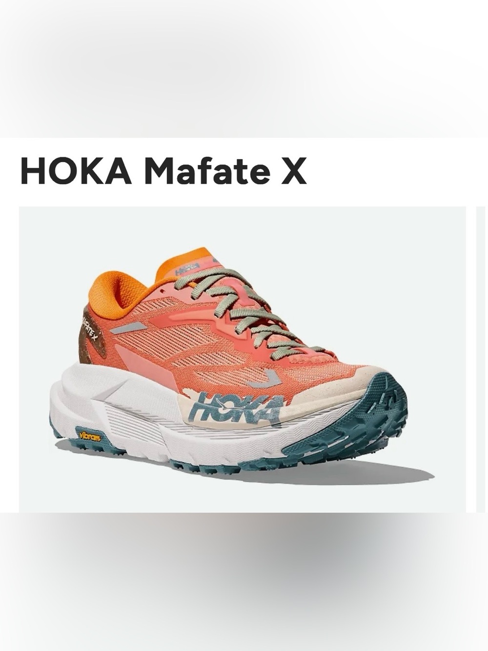 Hoka Women’s Mafate X Trail Runner in Coral size 9